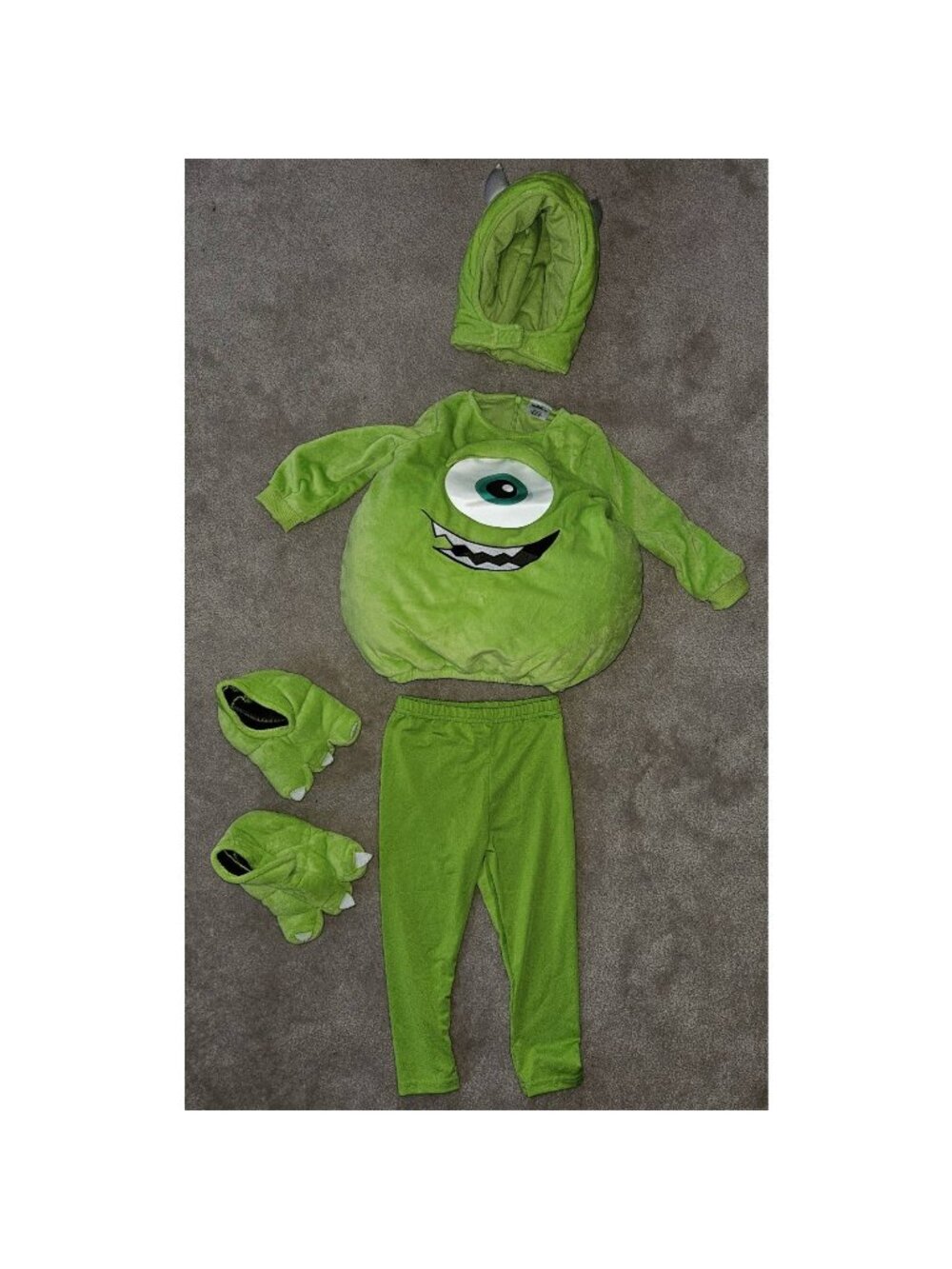 Disney Spirit Monsters Inc Mike Wazowski 5pc Halloween Costume Baby 18-24 Months
